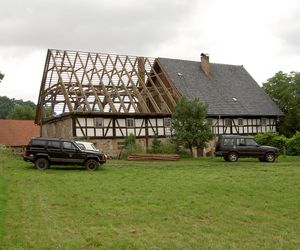 Remont domu szachulcowego w Płóczkach Górnych (Dolny Śląsk)
