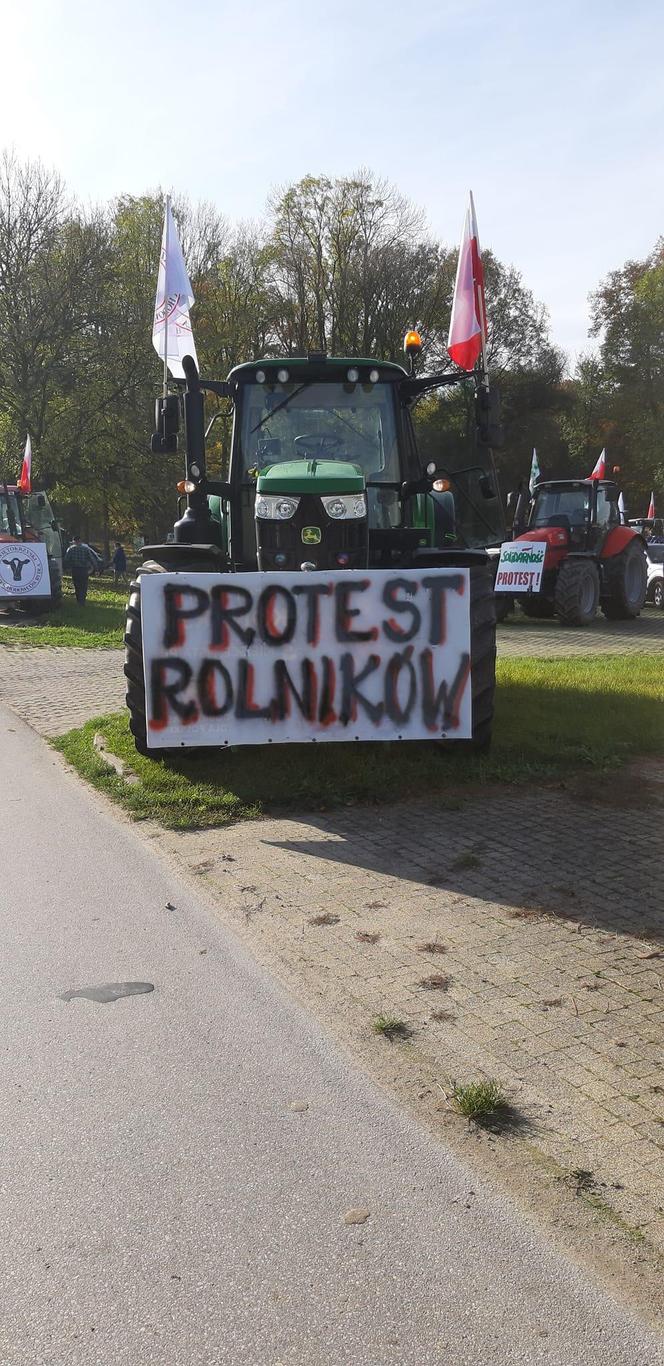 Protest rolników w zielonym miasteczku w Nagłowicach