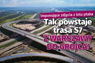 Tak powstaje trasa S7 z Warszawy do Grójca. Imponujące zdjęcia z lotu ptaka mówią wszystko [GALERIA]