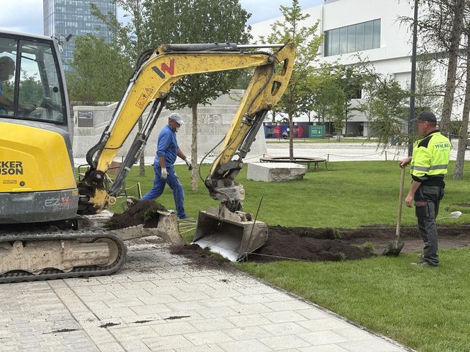 Absurd roku w Warszawie. Zrywają zieleń na nowym pl. Centralnym. Zamiast niej będzie beton