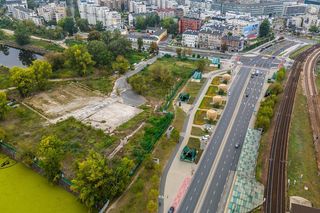 Okolice przyszłej stacji metra M3 Stadion Narodowy
