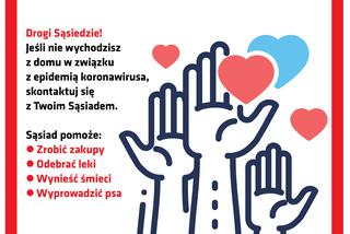 #RazemPrzeciwKoronawirusowi. Pobierz plakat i pomóż sąsiadowi! 