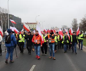 Protest rolników 20 marca w Lublinie. Przeszli ulicami miasta pod LUW