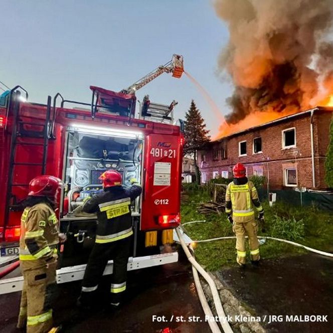  Śmiertelny pożar w Malborku. 37-latka podejrzana o podpalenie. Usłyszała zarzuty [ZDJĘCIA]