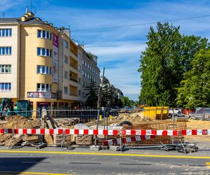 Tramwaj na Rakowieckiej w budowie