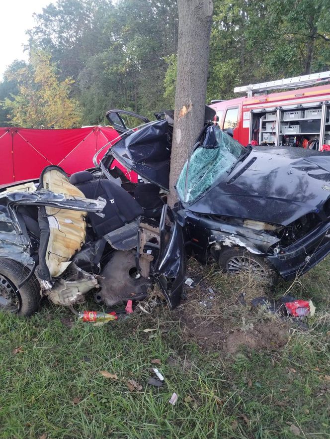 Tragiczny wypadek w Zalesiu. Nie żyje 23-letni kierowca BMW