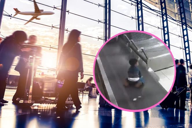 Dziecko porwane przez taśmę bagażową na lotnisku. To nagranie mrozi krew w żyłach 