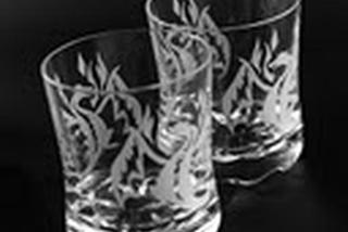 Kieliszki, szklanki, karafki: piaskowane szkło zdjecie nr 4