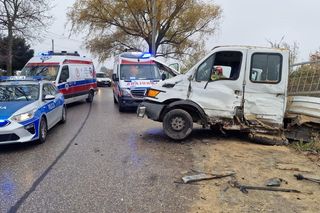 Wypadek w Łomnie. Zderzyły się dwa busy