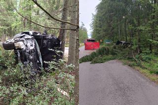 Nie żyje 42-letni pasażer volvo. Auto uderzyło w drzewo. Tragiczny wypadek w woj. podlaskim