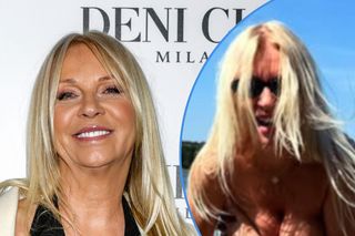 64 lata i ZERO kompleksów. Mariola Bojarska-Ferenc chilluje nad jeziorem. Osłoniła się jedynie dłońmi