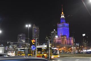Pałac Kultury i Nauki nocą