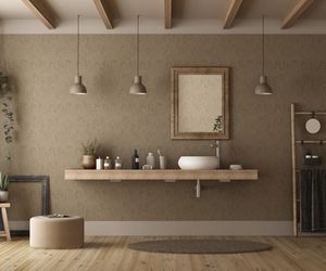 Łazienka z drewnem – teak, iroko, a może fornir?