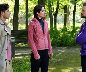 Barwy szczęścia odc. 3249. Celina (Orina Krajewska), Cezary Rawicz (Marcel Opaliński), Marcin Kodur (Oskar Stoczyński)