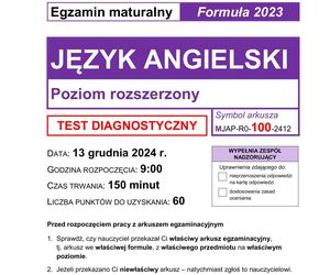 Matura próbna angielski rozszerzony - ARKUSZ CKE