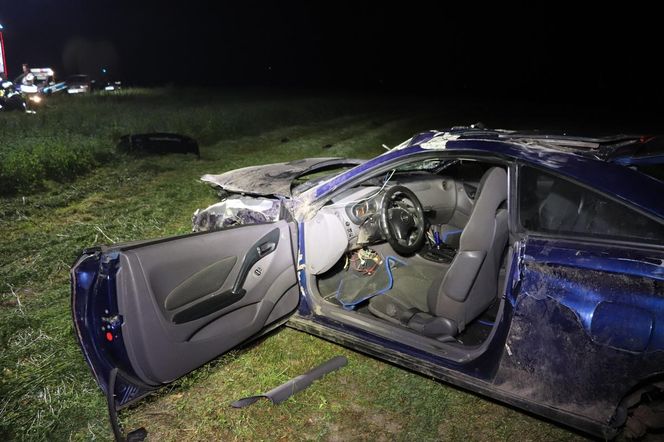 Próbował zapalić papierosa za kierownicą. Auto wylądowało w rowie