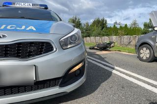 Droga pod Tarnowem zablokowana. Nie żyje motocyklista