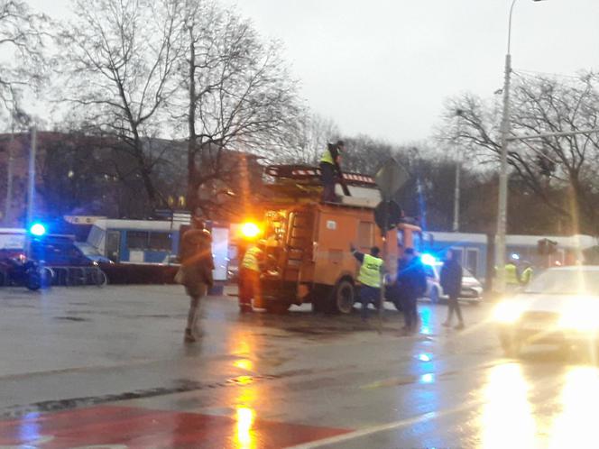 Zderzenie dwóch tramwajów obok Dworca Świebodzkiego