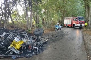 Tragiczny wypadek na Pomorzu. Kierowca spłonął, pasażer zmarł mimo reanimacji 