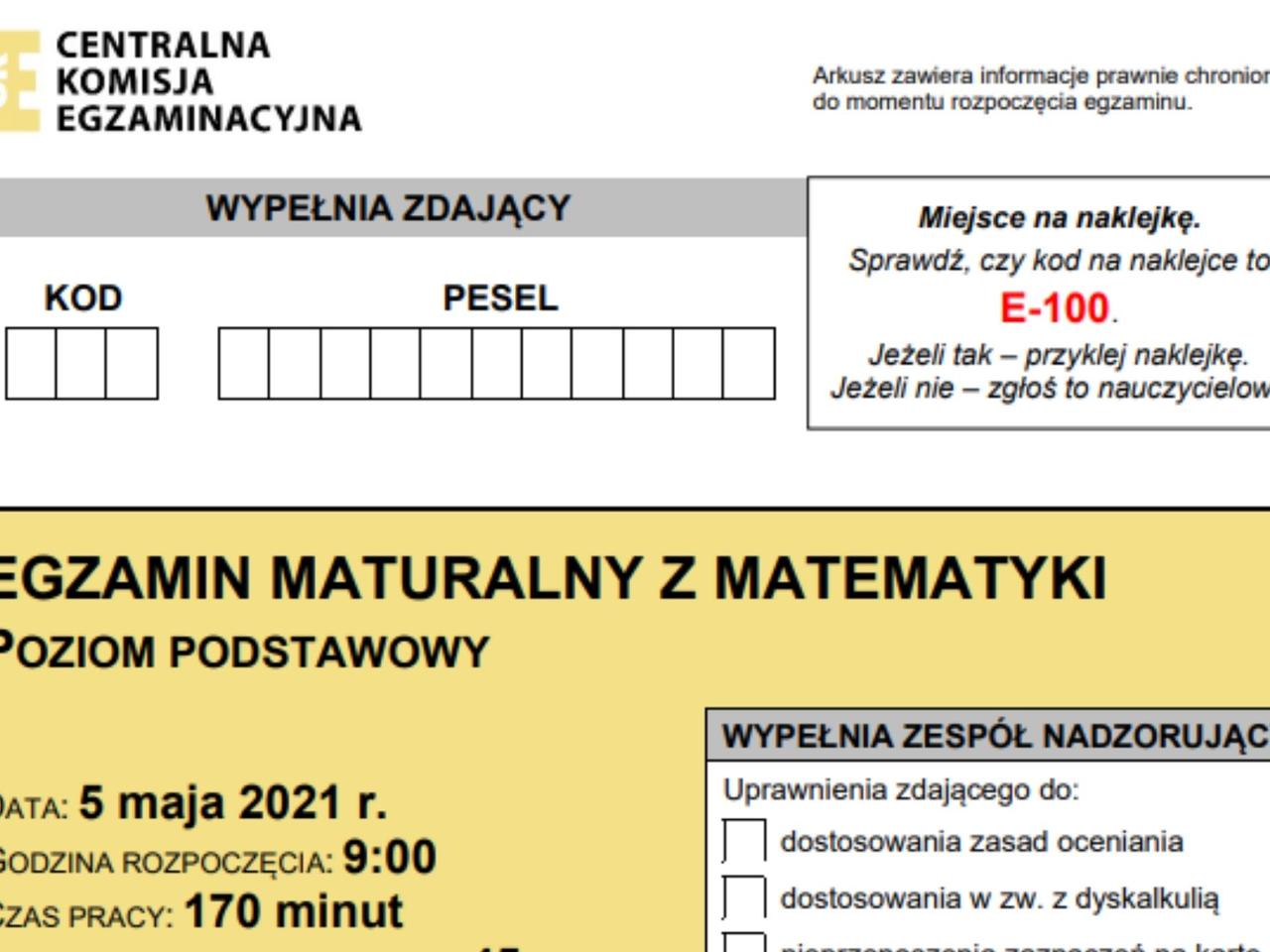 Matura 2022 MATEMATYKA: pewniaki i przecieki. Co będzie na maturze z matmy 5.05.2022?