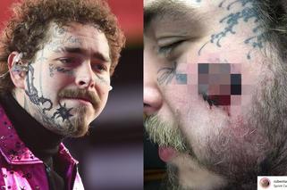 Post Malone ma kolejny tatuaż na twarzy. Jest krwisty! Ale czy fajny? [ZDJĘCIA]