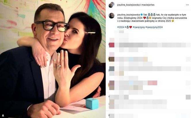  Maciej Orłoś i Paulina Koziejowska zaręczyli się. Dziennikarka opowiedziała, jak wyglądał ten magiczny moment
