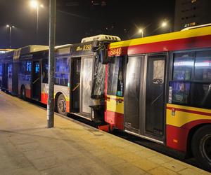 Zderzenie dwóch autobusów miejskich w Warszawie