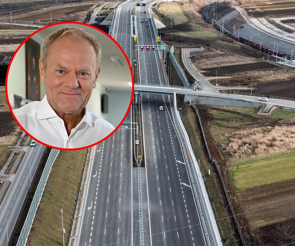 droga szybkiego ruchu, uśmiechnięty Tusk