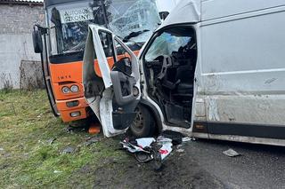 Jeziorzany pod Tarczynem. Bus uderzył w autobus szkolny. Wśród rannych małe dzieci