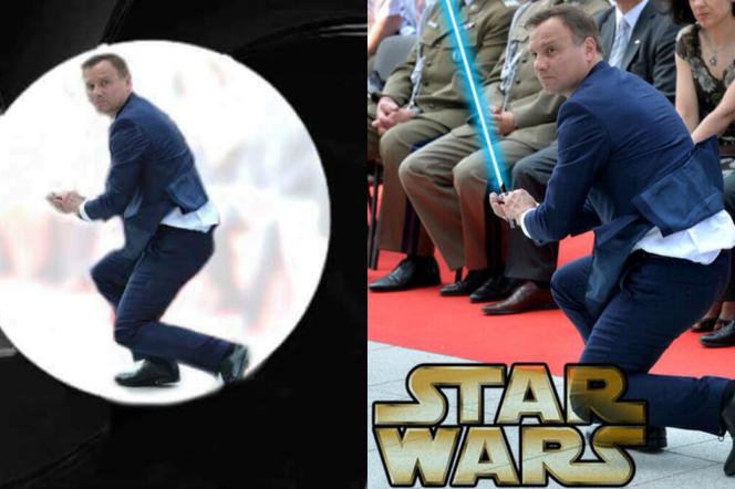 Andrzej Duda jak James Bond i Lord Vader