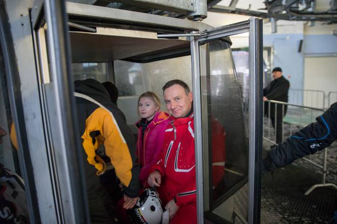 Prezydent Andrzej Duda na nartach