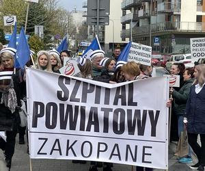 Protest pielęgniarek w Krakowie 12.04.