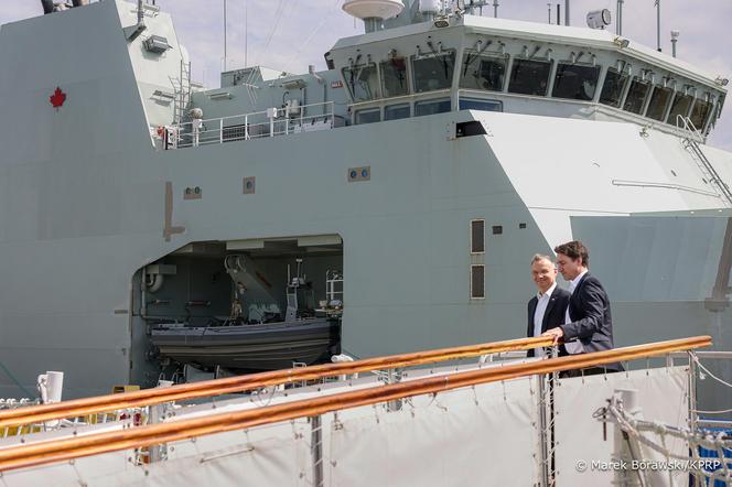 Prezydent RP Andrzej Duda i premier Kanady Justin Trudeau. Spotkanie z Premierem Kanady w bazie marynarki wojennej Canadian Forces Base Esquimalt