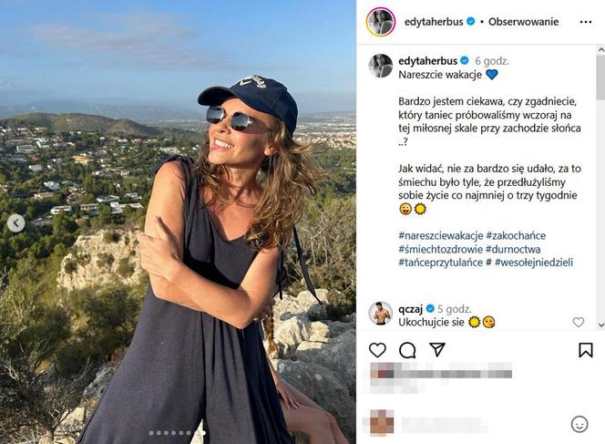 Edyta Herbuś z ukochanym na wakacjach