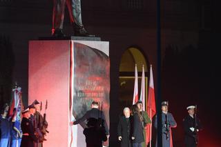 Odsłonięcie pomnika Lecha Kaczyńskiego w Warszawie