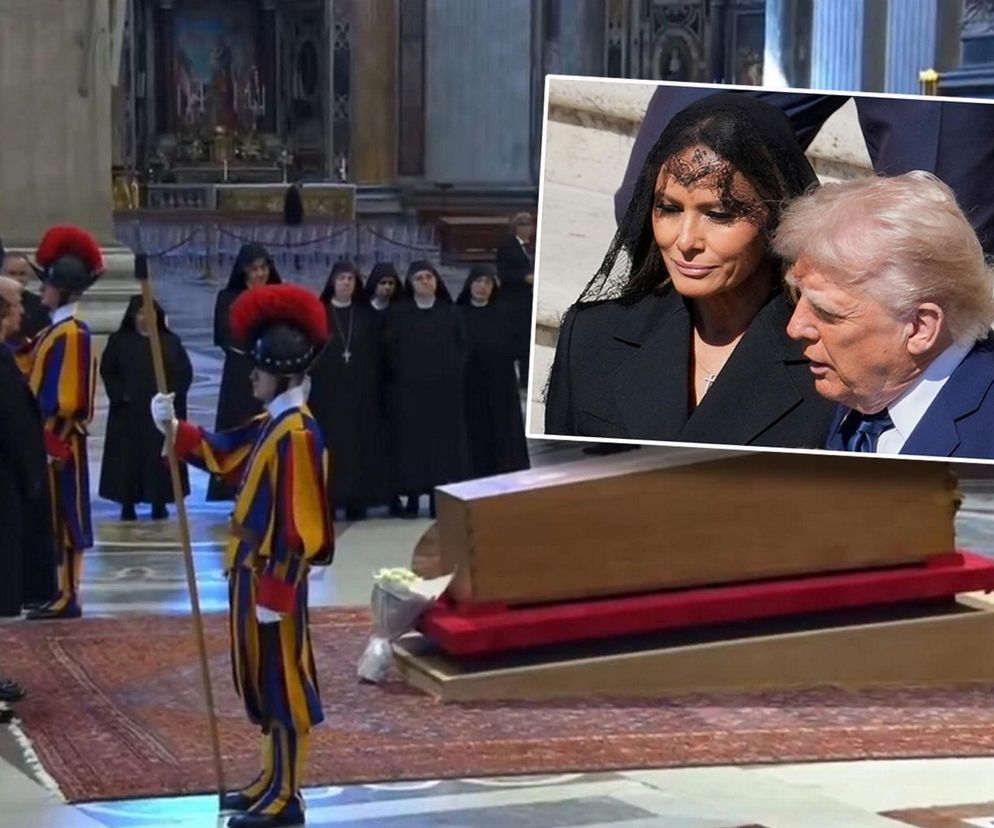 Donald Trump tuż przed pogrzebem papieża Franciszka podszedł do trumny. Co się stało?