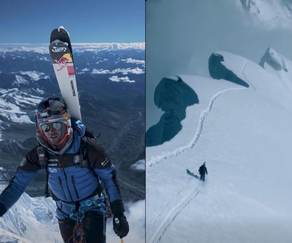 Wielki wyczyn Polaka! Andrzej Bargiel, jako pierwszy w historii, zjechał na nartach z Mount Everest [WIDEO]