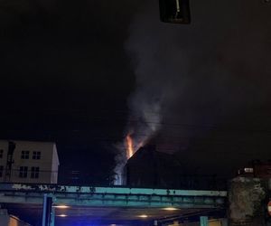Pożar kamienicy w centrum Katowic