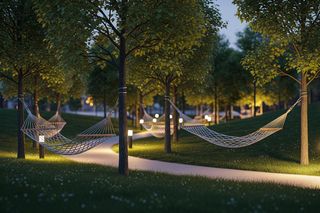 Nowy skwer w Lublinie. Kiedy mieszkańcy skorzystają z pola hamakowego?