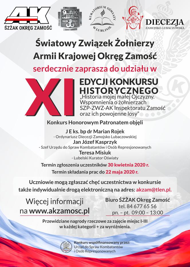 Zamość: AK zaprasza uczniów  do udziału w 10. edycji konkursu historycznego