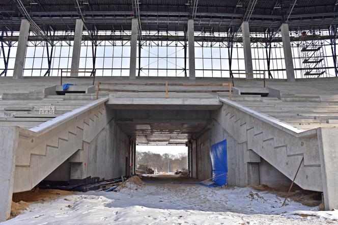 Budowa stadionu w Szczecinie - luty 2021