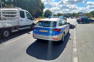 Groźny wypadek na ul. Wyszyńskiego w Białymstoku. Motocyklista trafił do szpitala