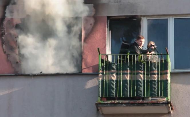 ratowanie staruszki pożar Słupno