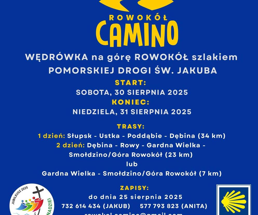 Camino Rowokół 30-32 sierpnia ze Słupska do Smołdzina