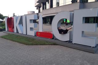 Napis I love Kielce odsłonięty