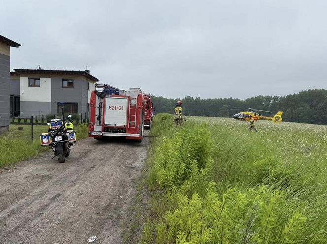 Wypadek wiatrakowca w Świętochłowicach