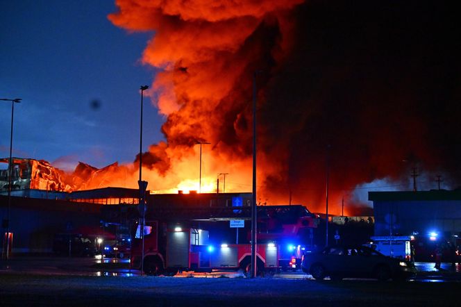 Pożar hali w Mińsku Mazowieckim