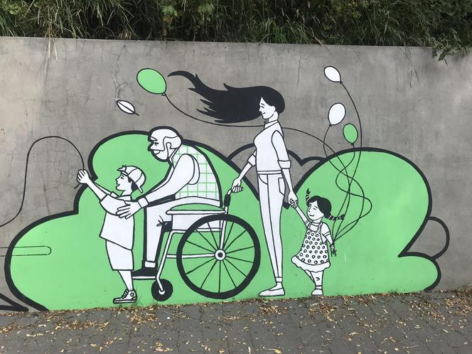 Mural niepełnosprawności na Kalinowszyźnie w Lublinie