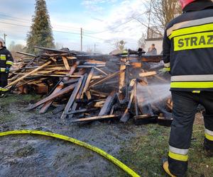 Pożar zakładu stolarskiego w Parszowie 30-03