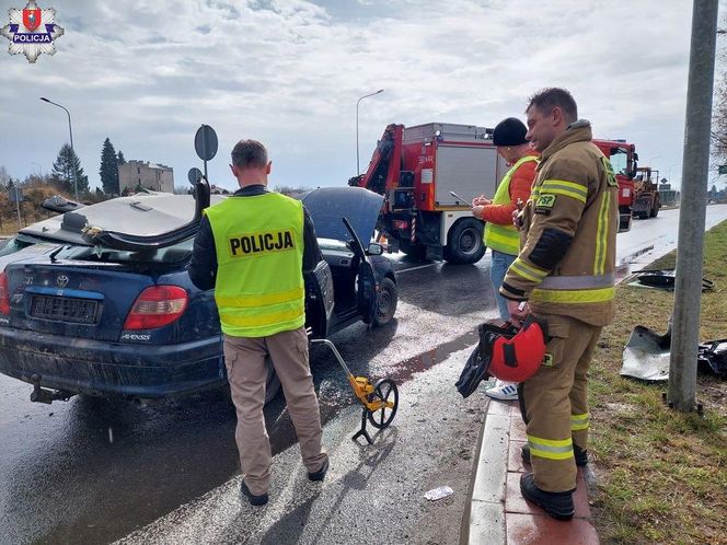 Zamojskie służby w inscenizacji wypadku